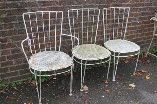 Three garden chairs
